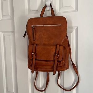 Faux leather backpack